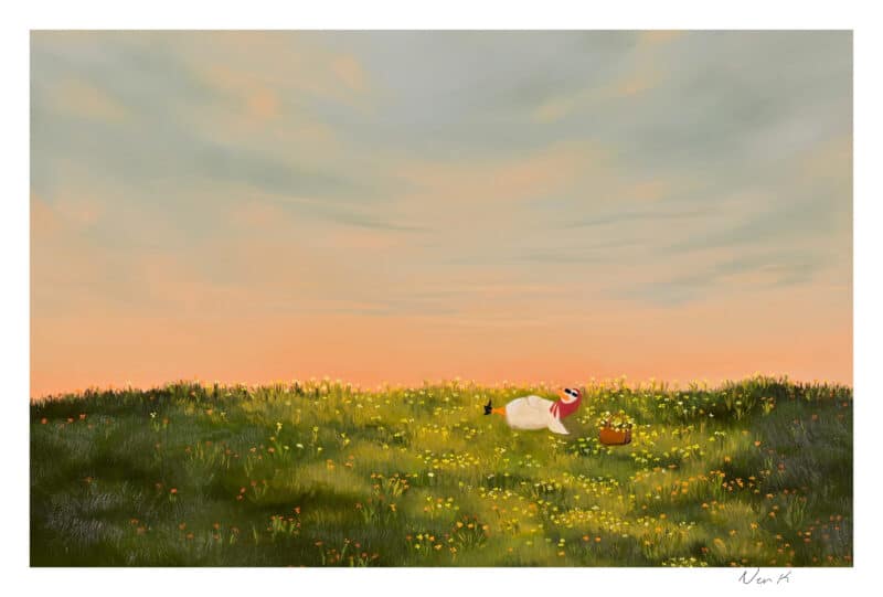 Print "Chilling On The Meadow with nowhere To Go"